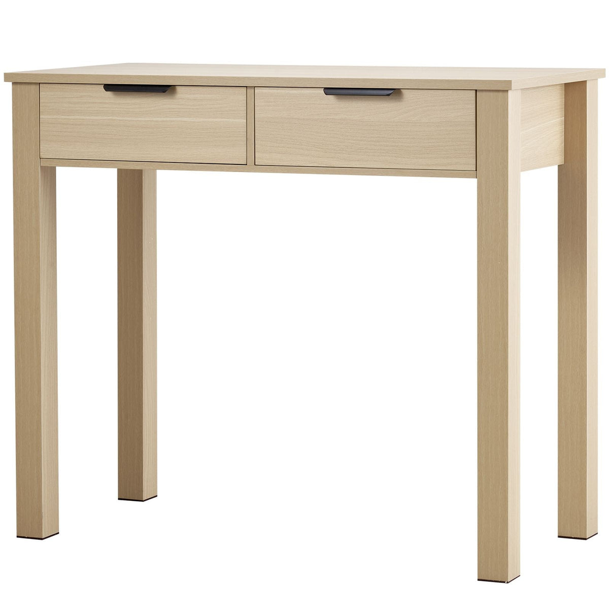 Small Desk with Drawers, Kids Desk for Bedroom, Modern Simple Study Table for Drawing, Reading, Writing, Rectangle MDF Furniture Study Storage Table for Home, Office, Light Wood