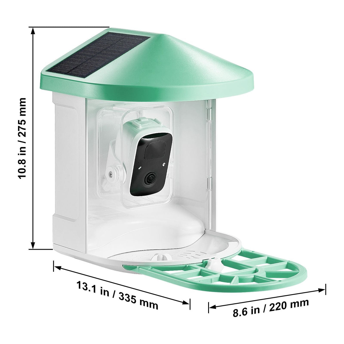 Smart Bird Feeder with Camera, 2K HD AI Identify 10000+ Bird Species, Solar-Powered Bird Watching Camera with Auto Capture & Instant Notify, Wireless Outdoor Gift for Bird Lover (2 Solar Panels)