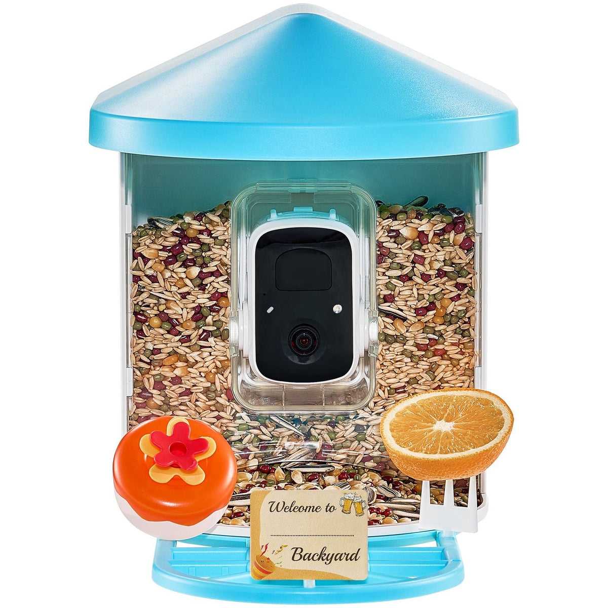 Smart Bird Feeder with Camera, 2K HD AI Identify 10,000+ Bird Species, Solar-Powered Bird Watching Camera with Auto Capture & Instant Notify, Wireless Outdoor Ideal Gift for Bird Lovers (Green)