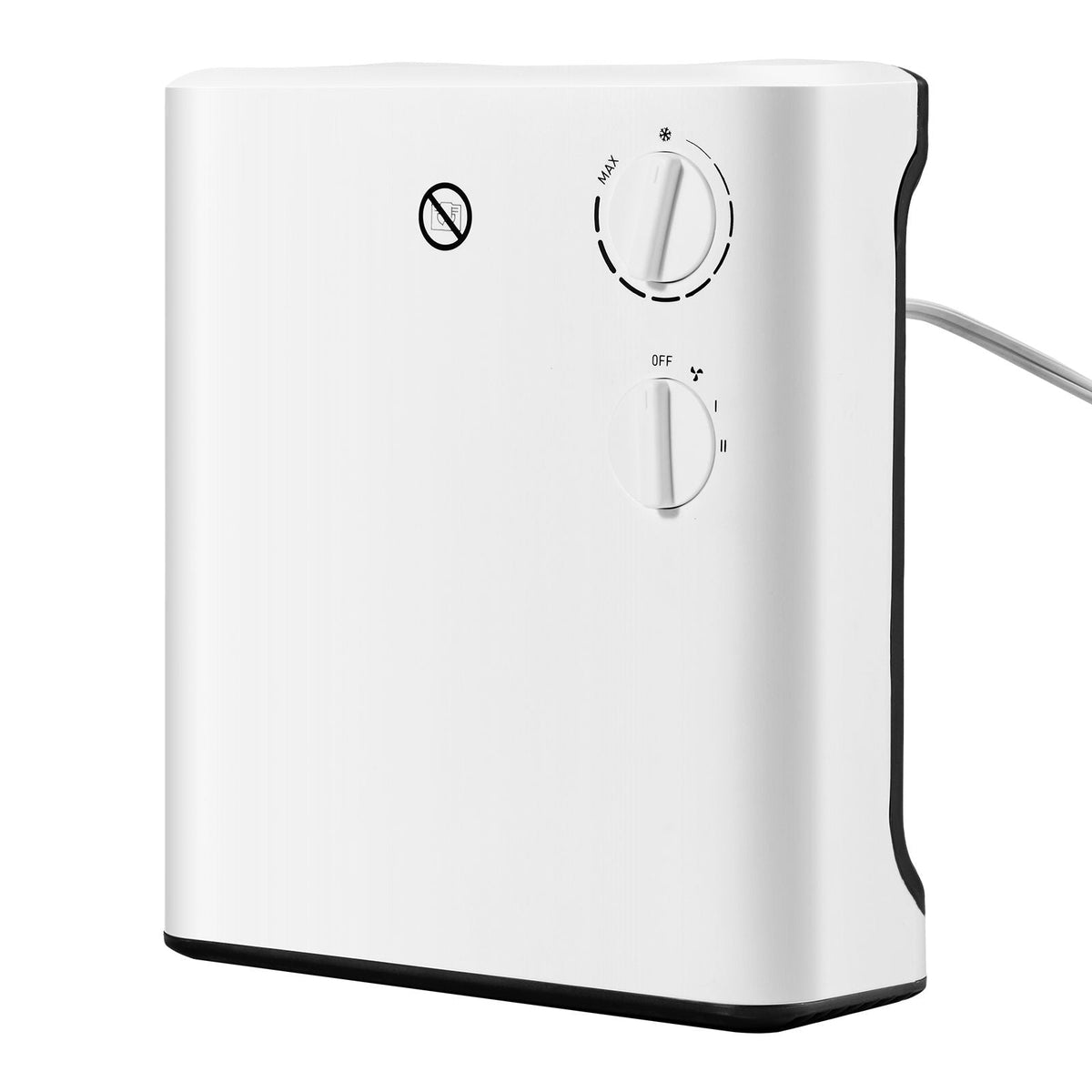 Smart Wall Heater, 1500W Electric Wall Mounted Heater with Knob Adjustment, 3 Modes, Portable Design with Anti-Tipping and Overheat Protection, for Bedroom, Living Room, Office, Bathroom, White