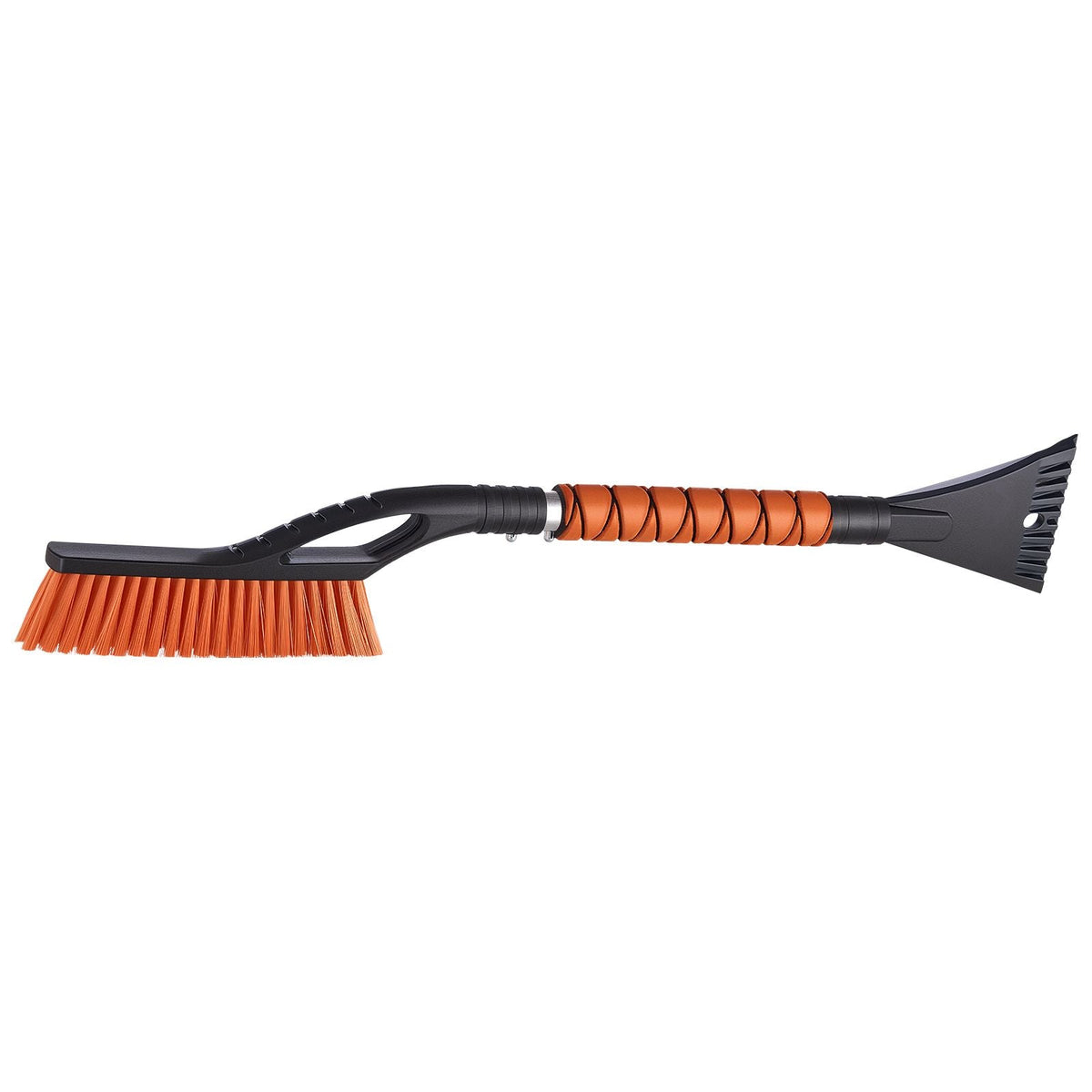 Snow Brush and Ice Scrapers for Car Windshield, 27-inch Aluminum Snow Scraper Removal Tool with Foam Grip & Scratch-Free Bristles, Detachable and Easy-to-Carry for Cars, Trucks, SUVs, RVs