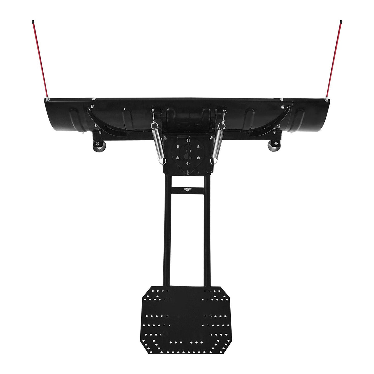 Snow Plow Blade, 43 in/60 in Width Adjustable Snow Plow Kit, Easy to Detach, Universal Mount Plowing Attachment with Rubber Flaps, Heavy Duty Steel Blade, Compatible with Most UTV & ATV