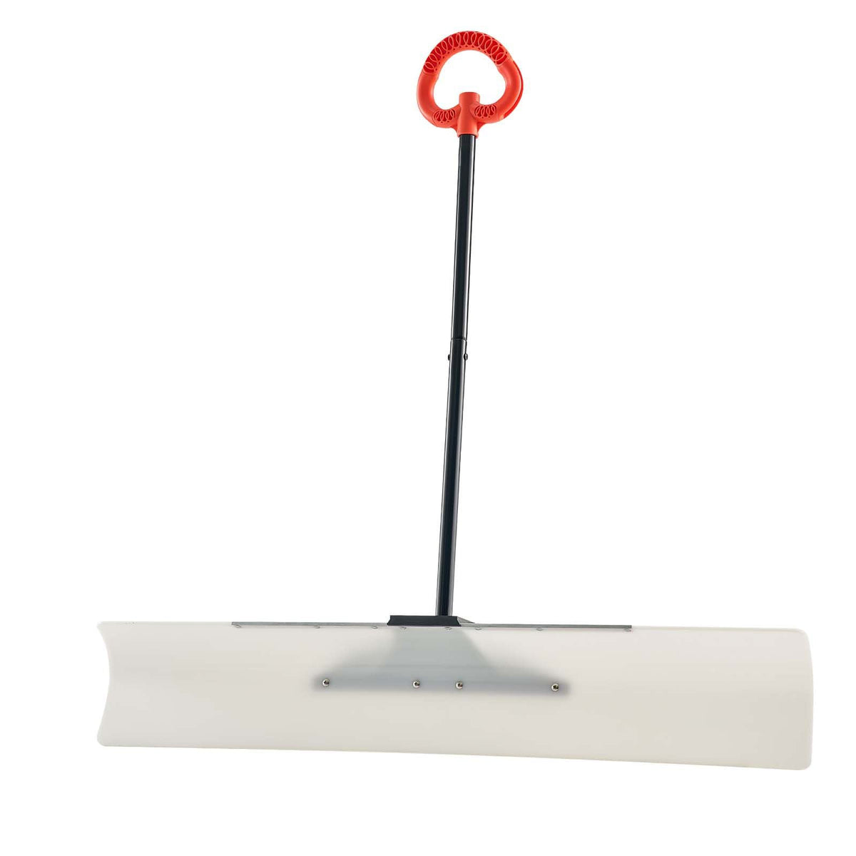 Snow Pusher Shovel, 48 in Outdoor Snowplow Shovel with Ergonomic Grip, HDPE Plastic Blade, Winter Shovels with Segmented Handle, Metal Edged Strip, Portable Snow Removal Tool for Driveway Garden