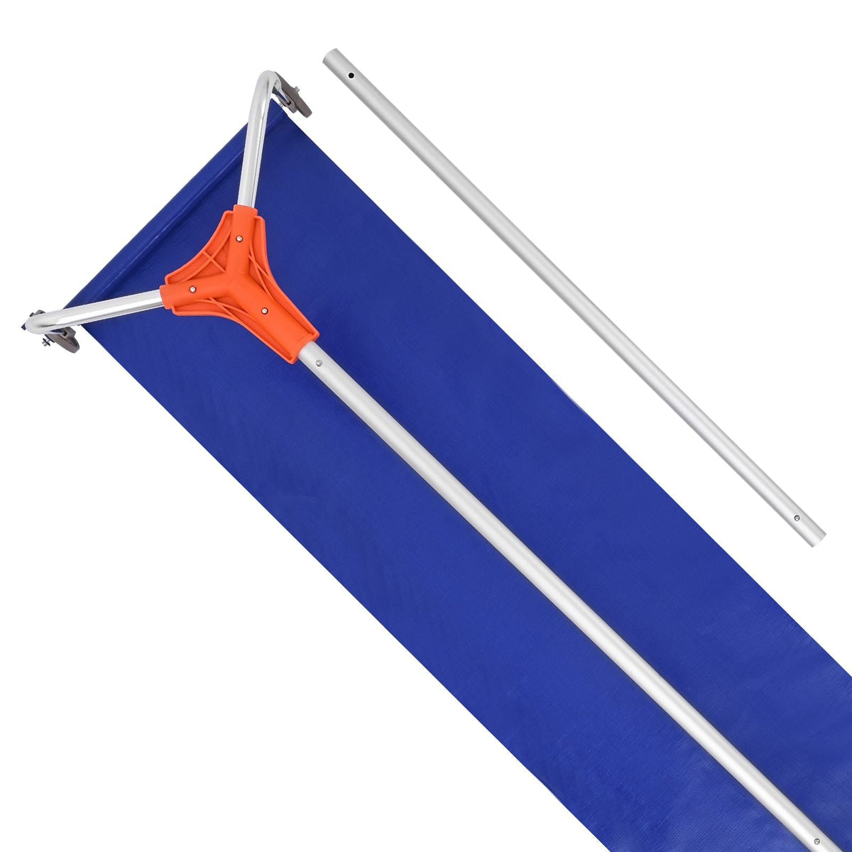 Snow Roof Rake, 17 in Aluminum Blade, 4.1-17.2 ft Adjustable Roof Snow Scraper with Wheels & Slide, Lightweight Snows Removal Tool for House Rooftop Leaves Debris Clearing