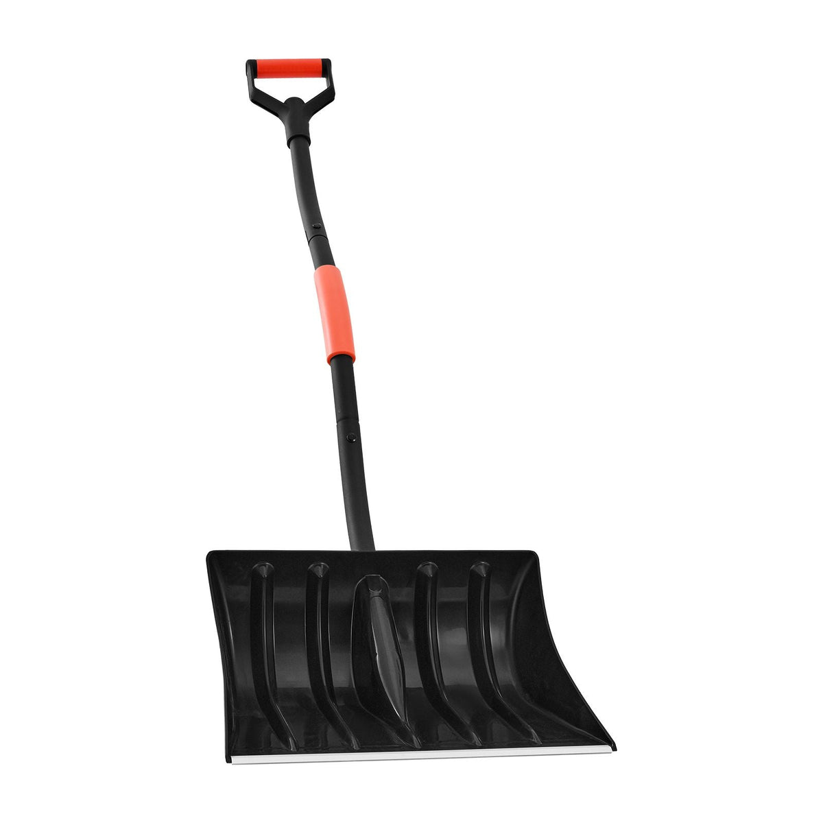 Snow Shovel for Driveway, 17 in Wide Plastic Snow Shovel with D-shaped Handles & Aluminum Blade, Large Capacity Snowplow Shovels, Lightweight Snows Removal Tool for Garden Car Camping