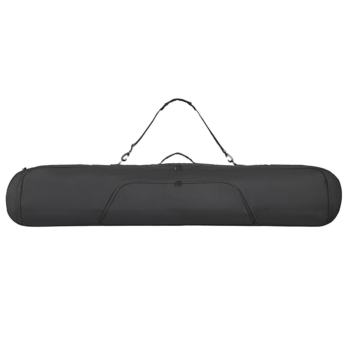 Snowboard Bag, Up to 65 in/165 cm, Padded Skis & Snowboards Bag for Air Travel, 600D Waterproof Oxford Fabric, with Adjustable Inner Straps, for Skis Poles Goggles Gloves Helmet Boots (Black)