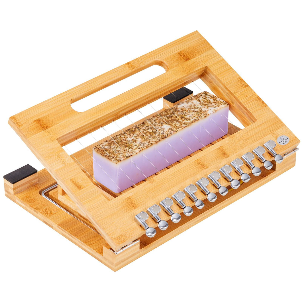 Soap Cutter, Cut 1-12 Bars, Precisely and Accurately Cut 1 Inch Bars, Multi Handmade Soap Wire Cutter, Bamboo Soap Slicer With Steel Wire, for Loaf Candles Cheese Butter DIY Making Tool