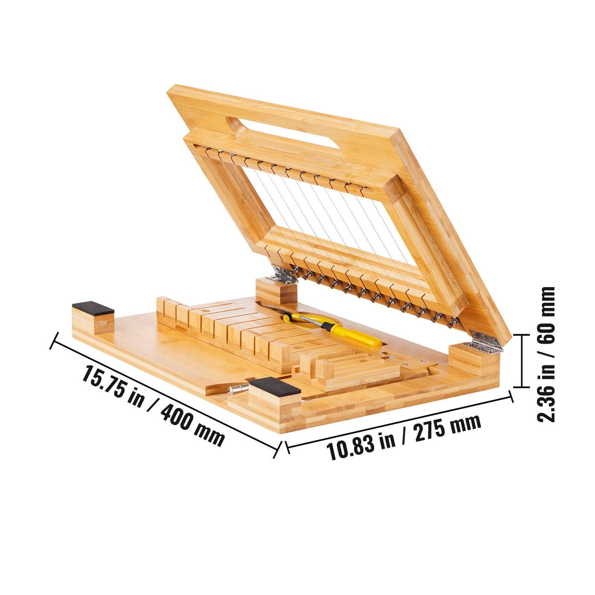 Soap Cutter, Cut 1-12 Bars, Precisely and Accurately Cut 1 Inch Bars, Multi Handmade Soap Wire Cutter, Bamboo Soap Slicer With Steel Wire, for Loaf Candles Cheese Butter DIY Making Tool