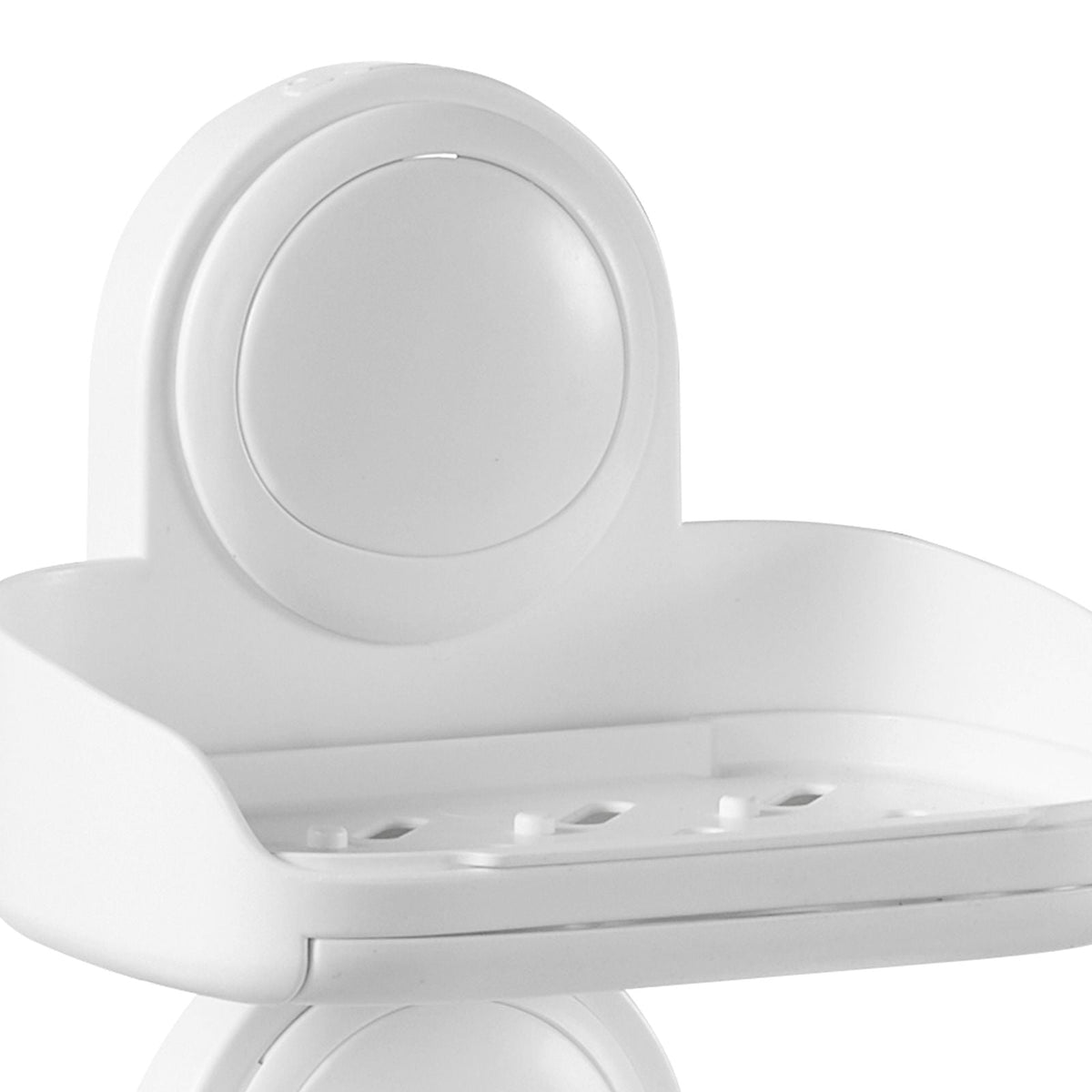 Soap Holder for Shower, Double Layer with Suction Cup, Wall Mounted NO-Drilling, Strong Suction Bar Soap Sponge Holder, Self Draining Soap Saver, for Shower Bathroom Bathtub Kitchen, Removable