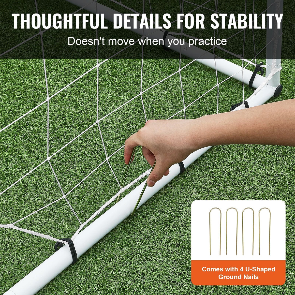Soccer Rebound Trainer, 8x6FT Iron Soccer Training Equipment, Sports Football Rebounder Wall with Double-Sided Rebounding Net & Goal, Perfect for Backyard Practicing, Solo Training, Passing