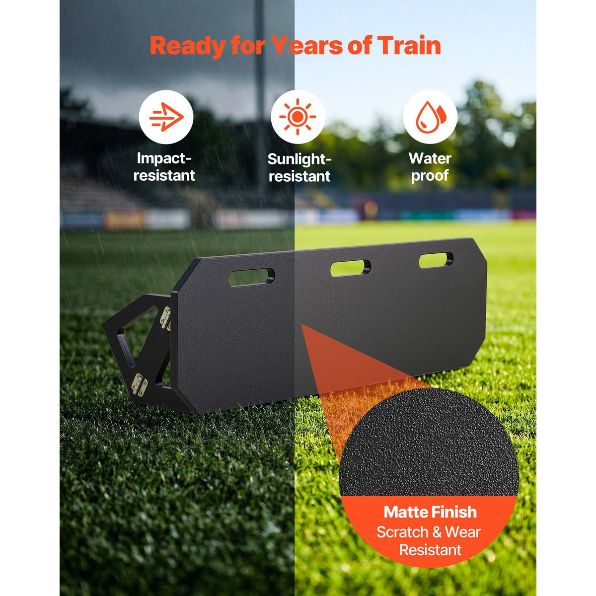 Soccer Rebounder Board, 40 x 12 in Portable Soccer Rebound Wall, HDPE Sports Kick Back Trainer, 3 Adjustable Angles, Easy Setup Ball Practice Training Equipment for Passing & Reaction Skills