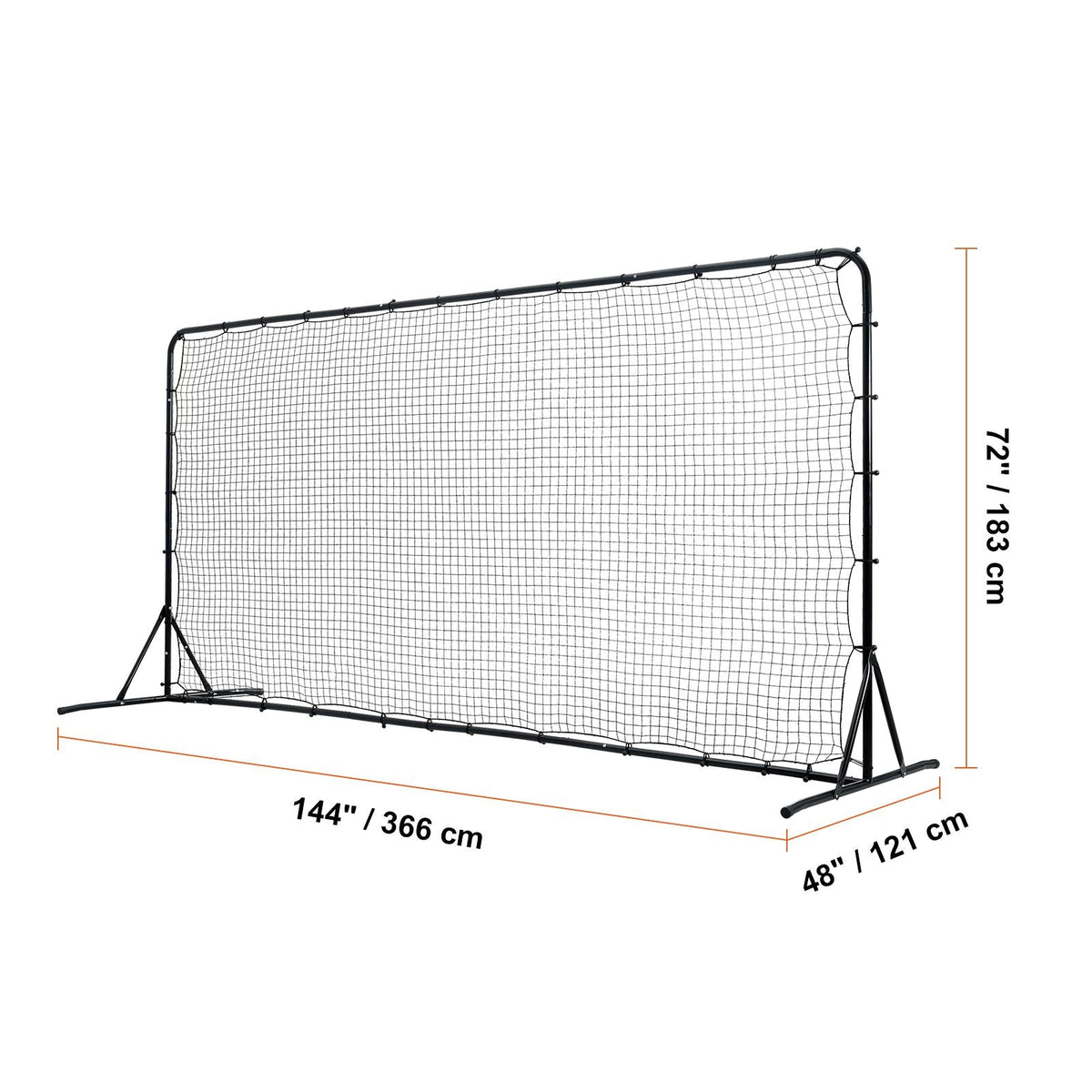 Soccer Rebounder Net, 12x6FT Iron Soccer Training Equipment, Sports Football Training Gift with Portable Bag, Volleyball Rebounder Wall Perfect for Backyard Practicing, Solo Training, Passing