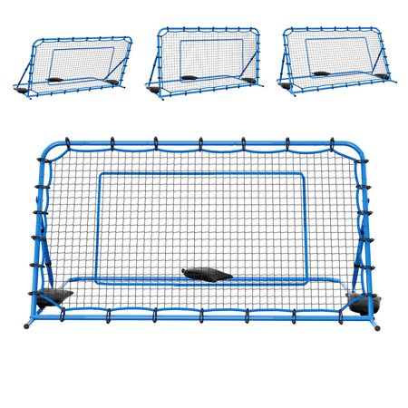 Soccer Rebounder Net, Quick-Switch Angle Soccer Goal Rebounder for Control, Passing Practice, Heavy-Duty Iron Frame & PE Net, Easy Setup Ball Training Aids & Equipment for Teens&Adults,7 x 4 ft