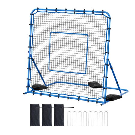 Soccer Rebounder Net, Quick-Switch Angle Soccer Goal Rebounder for Control, Passing Practice, Heavy-Duty Iron Frame & PE Net, Easy Setup Ball Training Aids & Equipment for Teens&Adults,7 x 6 ft