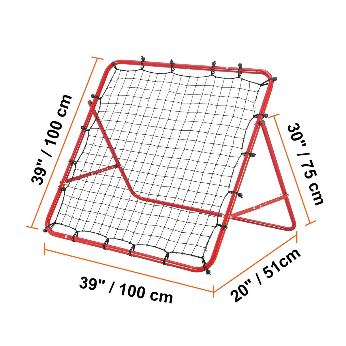 Soccer Rebounder Rebound Net, Kick-Back 39"x39", Portable Football Training Gifts, Aids & Equipment for Kids Teens & All Ages, Easy Set Up & Perfect Storage