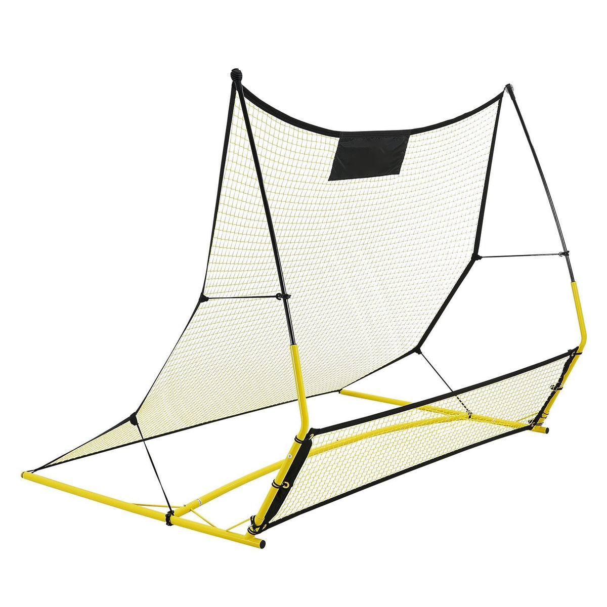 Soccer Trainer, 2-IN-1 Portable Soccer Rebounder Net, 71"x40" Iron Soccer Practice Equipment, Sports Football Rebounder Wall with Portable Bag, Perfect for Team Solo Training, Passing, Volley