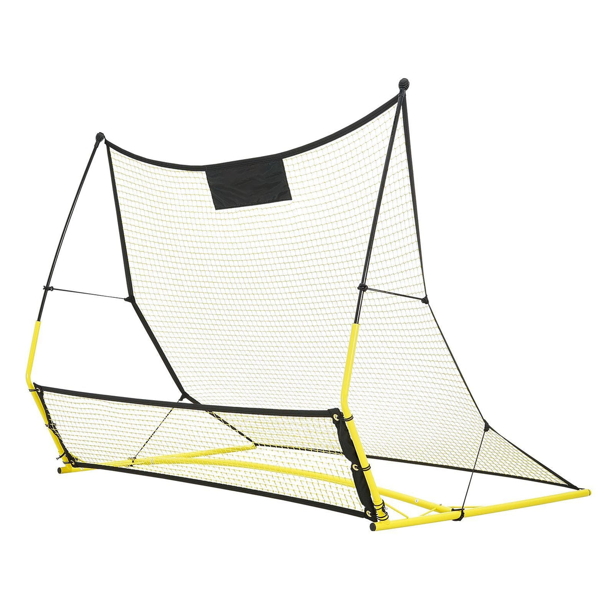 Soccer Trainer, 2-IN-1 Portable Soccer Rebounder Net, 71"x40" Iron Soccer Practice Equipment, Sports Football Rebounder Wall with Portable Bag, Perfect for Team Solo Training, Passing, Volley