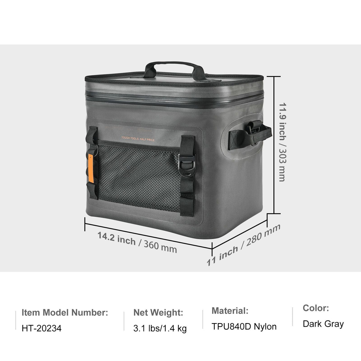 Soft Cooler Bag, 24 Cans Soft Sided Cooler Bag Leakproof with Zipper, Waterproof Soft Cooler Insulated Bag, Lightweight & Portable Collapsible Cooler for Beach, Hiking, Picnic, Camping, Travel