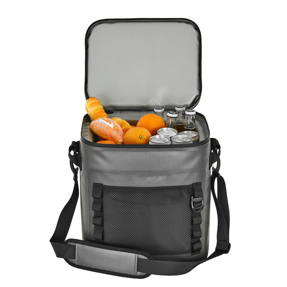 Soft Cooler Bag, 30 Cans Soft Sided Cooler Bag Leakproof with Zipper, Waterproof Soft Cooler Insulated Bag, Lightweight & Portable Collapsible Cooler for Beach, Hiking, Picnic, Camping, Travel