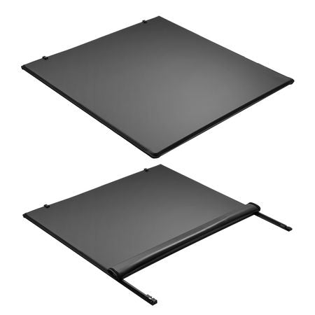 Soft Roll-Up Truck Bed Tonneau Cover, Compatible with 2014-2018 Chevy Silverado/GMC Sierra 1500 (2019 LD/Limited), Fits 5.8 ft (5 ft 9 in/69 in) Bed, PVC Tonneau Cover with Aluminum Alloy Bars