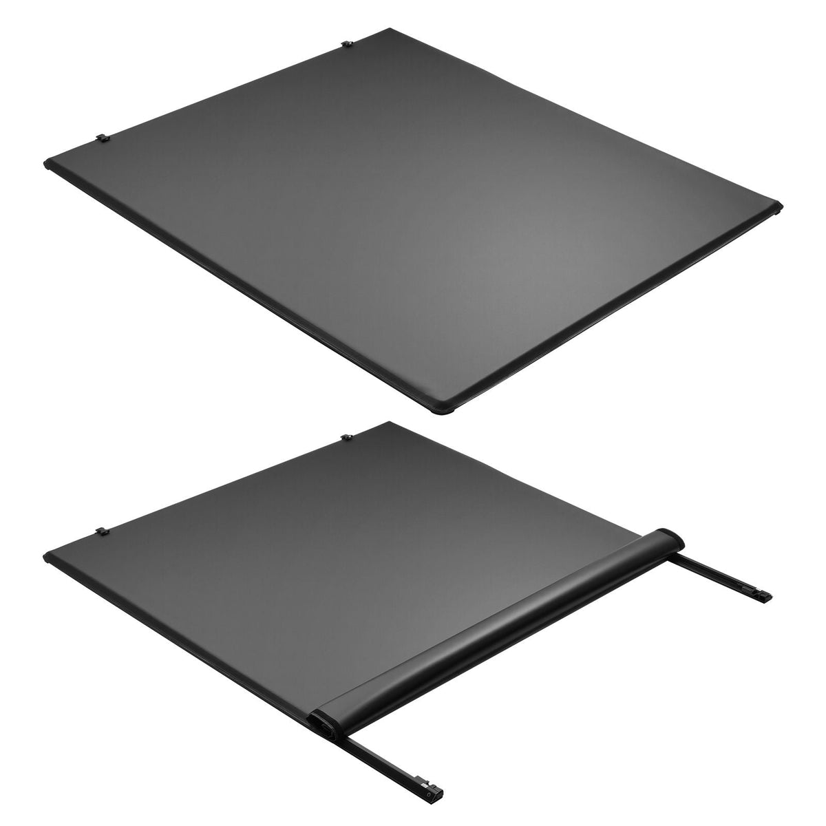 Soft Roll-Up Truck Bed Tonneau Cover, Compatible with 2017-2025 Ford F-250/350/450 Super Duty, Fits 6.8 ft (6 ft 10 in/82 in) Bed, Triple-Layer PVC Tonneau Cover with Three Aluminum Alloy Bars