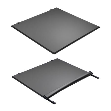 Soft Roll-Up Truck Bed Tonneau Cover, Compatible with 2024-2025 Toyota Tacoma (Excl. Trail Edition) with Deck Rail System, Fits 5 ft (60 in) Bed, PVC Tonneau Cover with Three Aluminum Alloy Bars