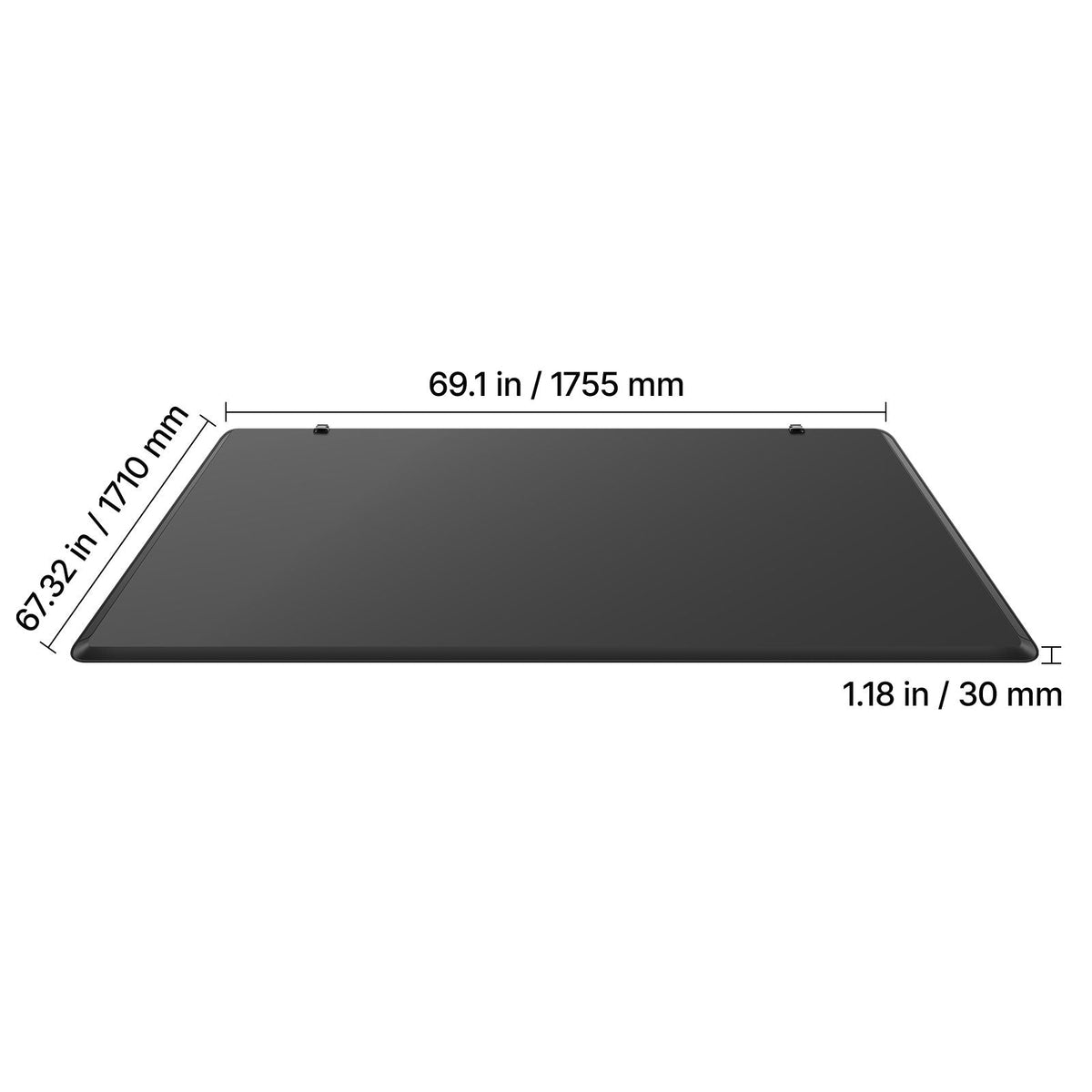 Soft Tri-Fold Truck Bed Tonneau Cover, Compatible with 2015-2025 Ford F-150 5.5 ft (67.1 in) Bed, Waterproof Soft Folding Truck Tonneau Cover with 3-Layer PVC and Aluminum Alloy Support Bar