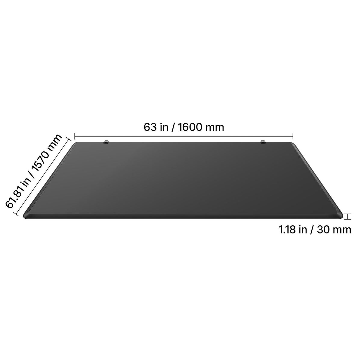 Soft Tri-Fold Truck Bed Tonneau Cover, Compatible with 2016-2023 Toyota Tacoma (Excl. Trail Edition) 5 ft (60.5 in) Bed with Track Rail System, Fleetside, Waterproof Folding Truck Tonneau Cover