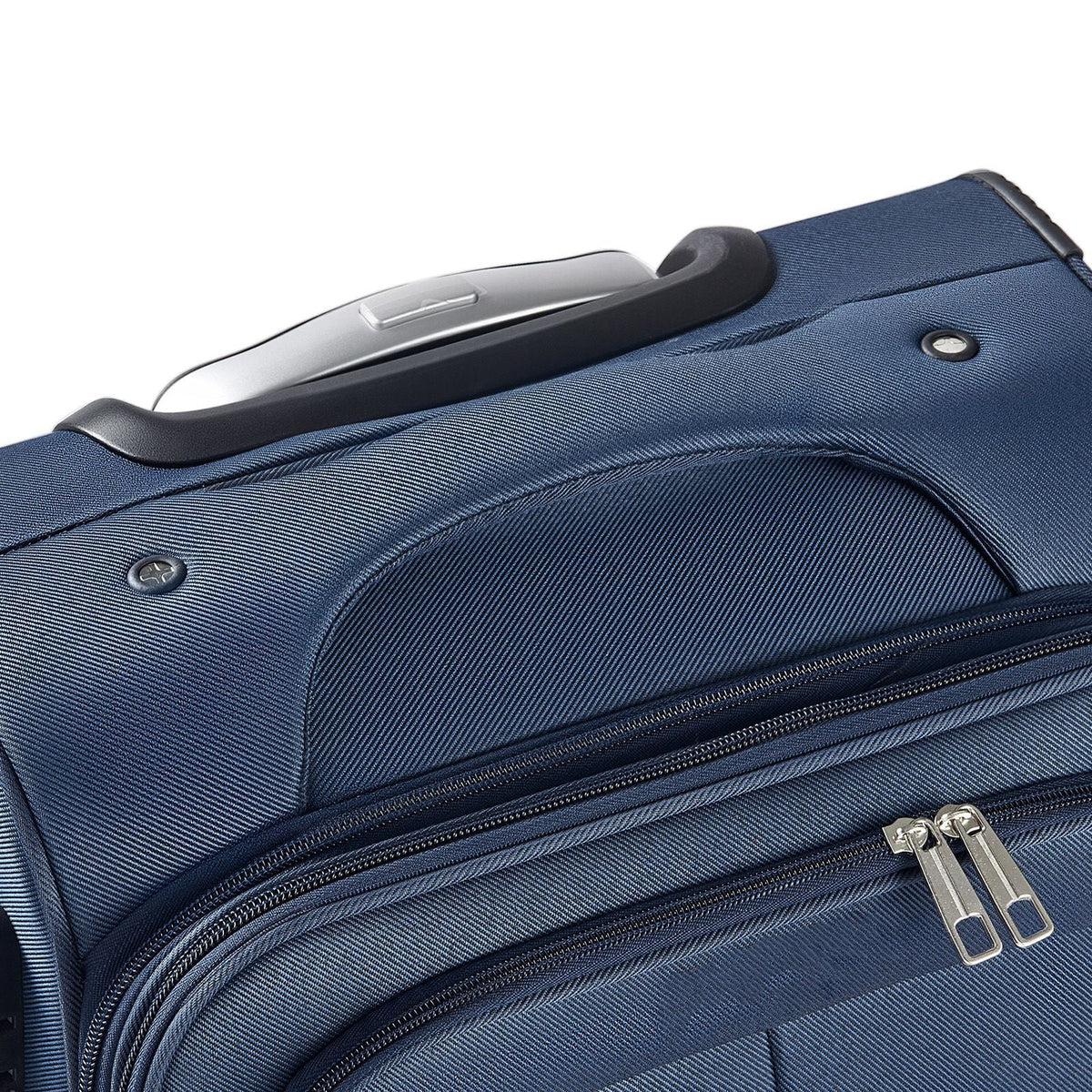 Softside Expandable Luggage with Spinner Wheels, 20-Inch Softside Carry on Luggage, Lightweight Checked Suitcase with Expandable Zippered Pocket and TSA Lock, Blue