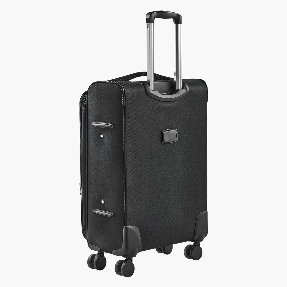 Softside Expandable Luggage with Spinner Wheels, 24-Inch Softside Checked Medium Luggage, Lightweight Checked Suitcase with Expandable Zippered Pocket and TSA Lock, Black