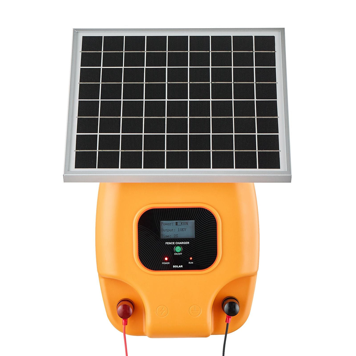 Solar Fence Charger, 0.6J 8kV Solar Powered Fence Charger, 1.86 Miles Range, Electric Fence Energizer Kit, Keep Out Predators, 4-5 Days Runtime, for Livestock, Poultry, Garden Protection