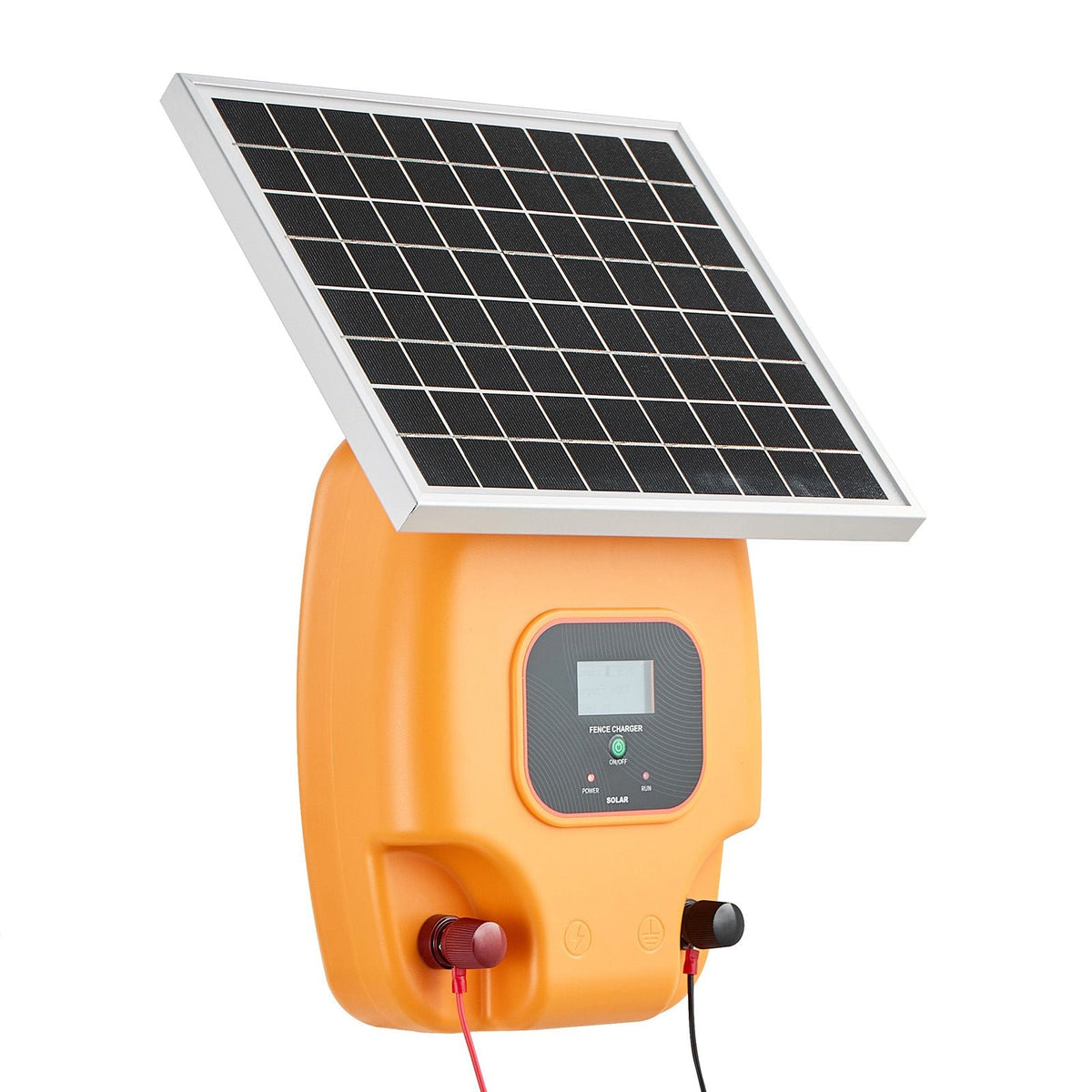Solar Fence Charger, 1J 10kV Solar Powered Fence Charger, 1.86 Miles Range, Electric Fence Energizer Kit, Keep Out Predators, 3 Days Runtime, for Livestock, Poultry, Garden Protection