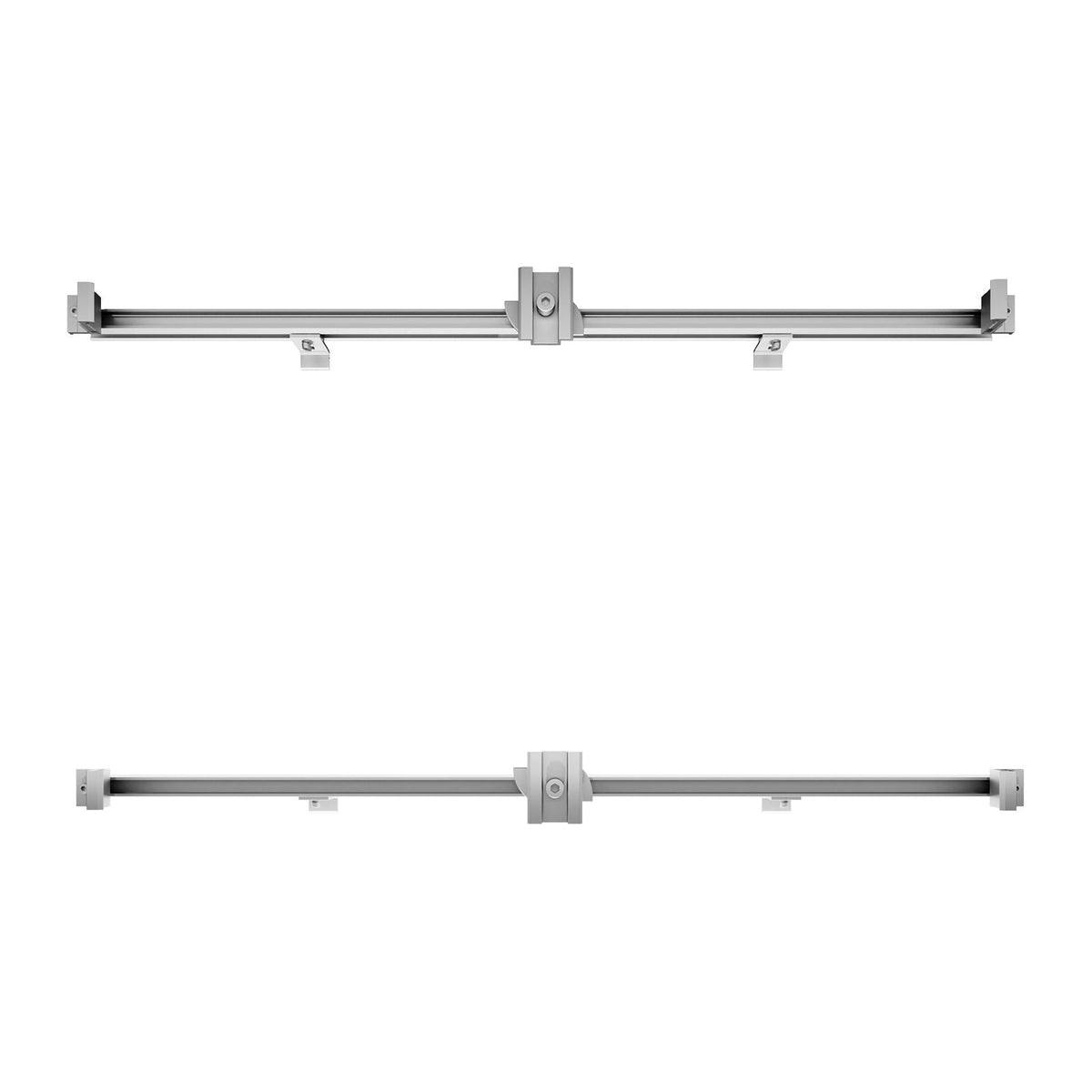 Solar Panel Mounting Brackets, Solar Panel Mount Kit with 4 x 30" Aluminum Rails, 4 End Clamps and 2 Mild Clamps, Solar Panel Mount Brackets for Metal Roof, Concrete Roof, Wood Roof, Tile Roof
