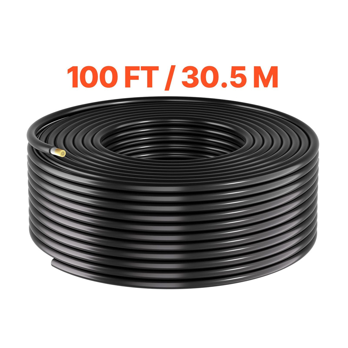 Solar Panel Wire, 100 ft Black + 100 ft Red Kit, 10 AWG (6 mm²) Solar Panel Extension Cable, PV Tinned Copper Wire, for Outdoor Home Off-Grid Photovoltaic Systems Automotive RV Boat Marine, IP67