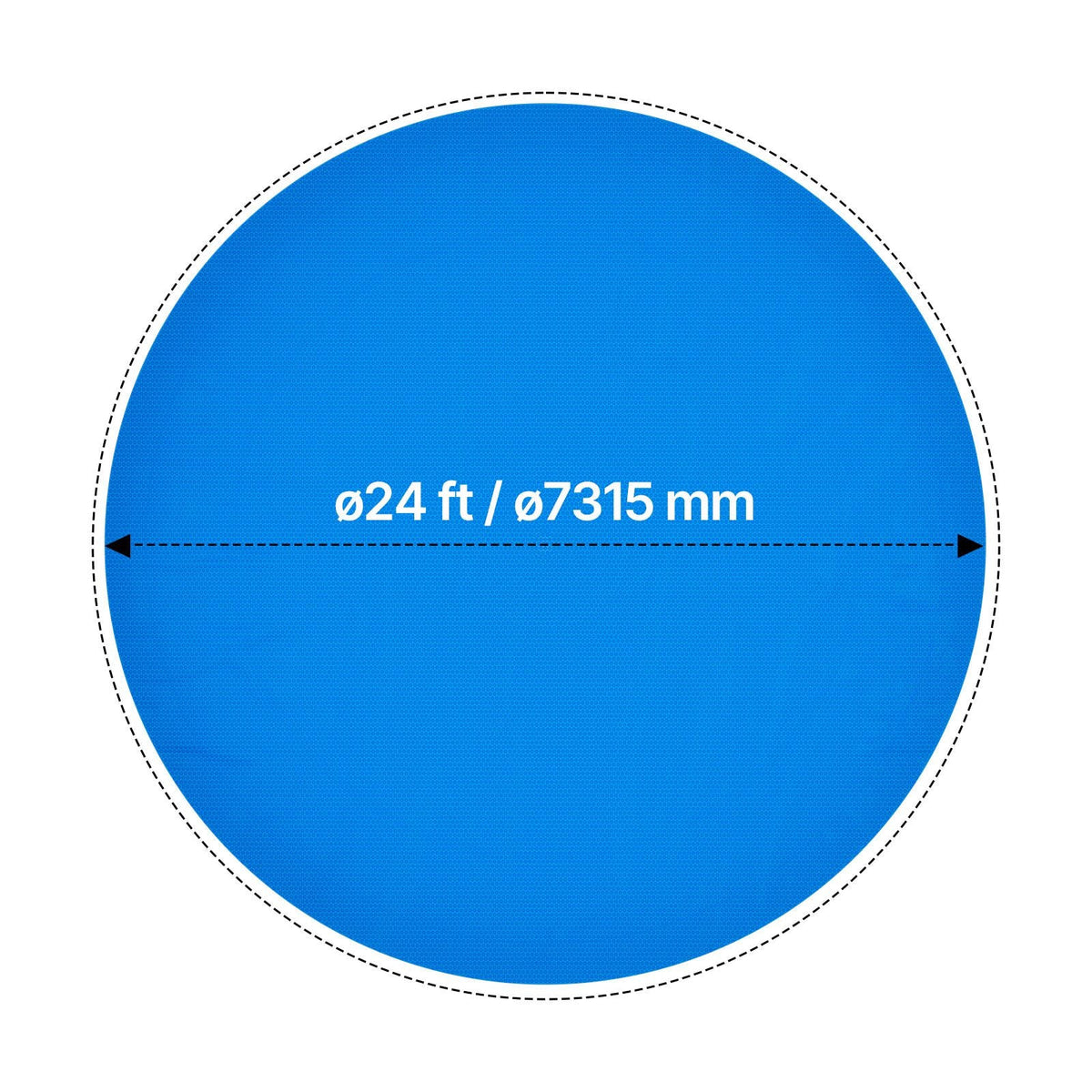 Solar Pool Cover, 24 ft Round Pool Bubble Cover, 12 Mil Pools Solar Blanket with Bubble & PE Material, Daytime Heat Absorption, Nighttime Heat Retention, Heat Retaining Solars Covers, Blue