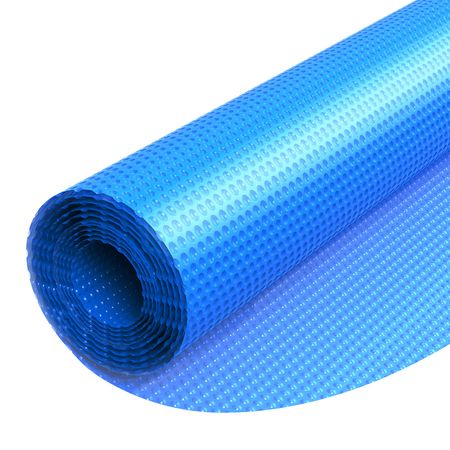 Solar Pool Cover, 24 ft Round Pool Bubble Cover, 16 Mil Pools Solar Blanket with Bubble & PE Material, Daytime Heat Absorption, Nighttime Heat Retention, Heat Retaining Solars Covers, Blue