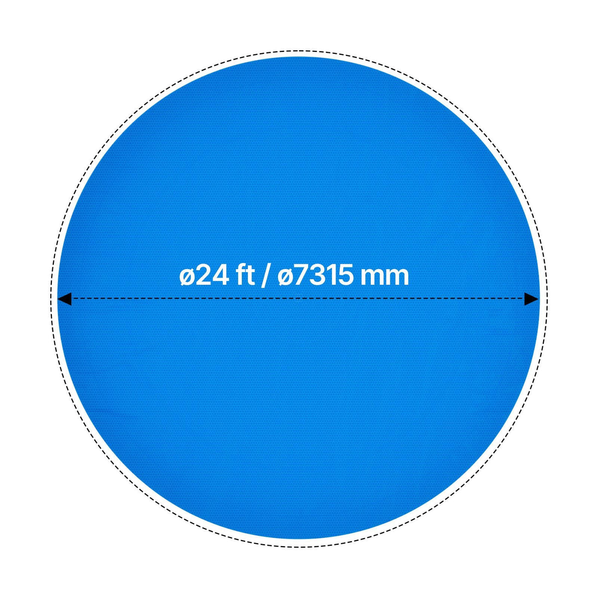 Solar Pool Cover, 24 ft Round Pool Bubble Cover, 16 Mil Pools Solar Blanket with Bubble & PE Material, Daytime Heat Absorption, Nighttime Heat Retention, Heat Retaining Solars Covers, Blue