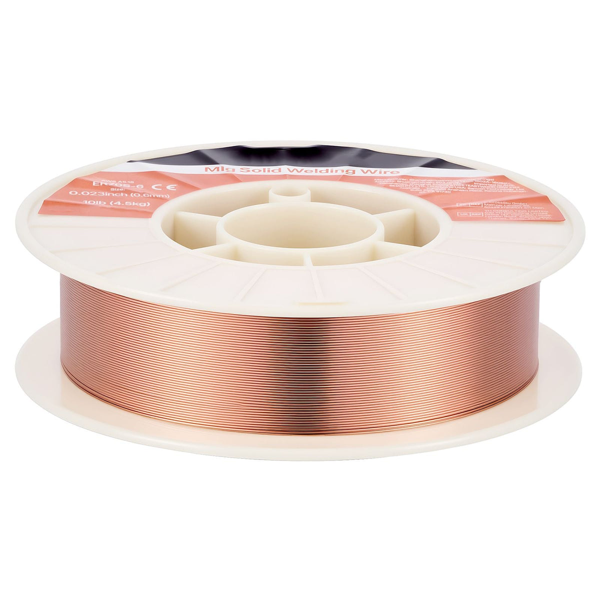 Solid MIG Welding Wire, ER70S-6 0.023-inch 10 LBS, Low Spatter Mild Steel Welding Wire with High Deoxidizers for All-Position Gas Shielded Welding