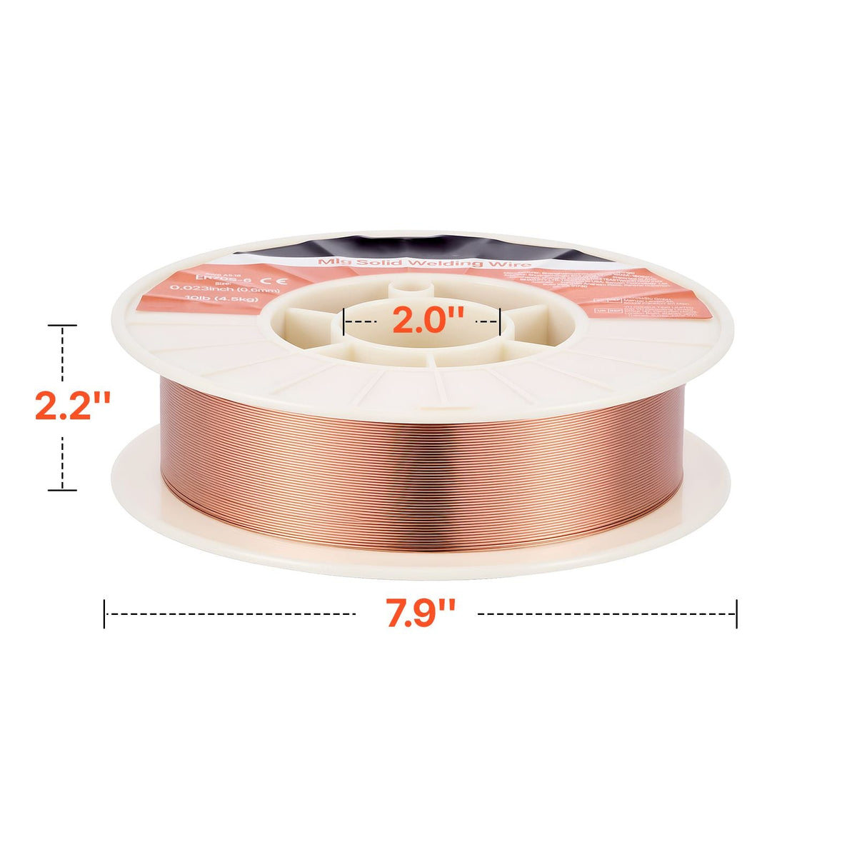 Solid MIG Welding Wire, ER70S-6 0.023-inch 10 LBS, Low Spatter Mild Steel Welding Wire with High Deoxidizers for All-Position Gas Shielded Welding