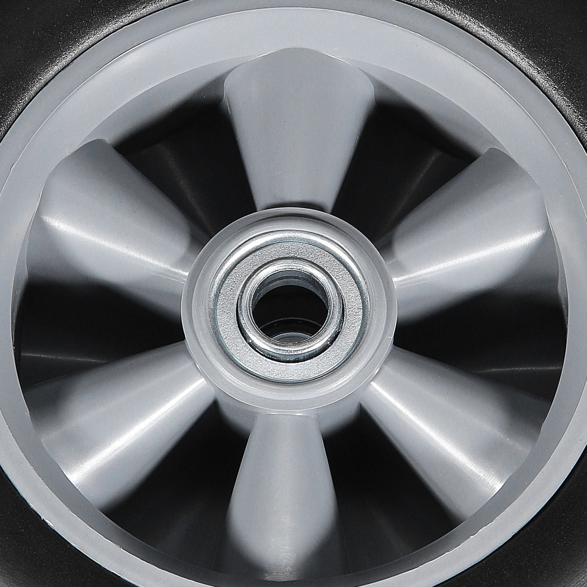 Solid PU Run-Flat Tire Wheel, 10", 2-Pack, 180 lbs Dynamic Load, 220 lbs Static Load, Flat Free Tubeless Tires and Wheels for Hand Truck, Utility Cart, Dollies, Garden Trailers, Various Carts