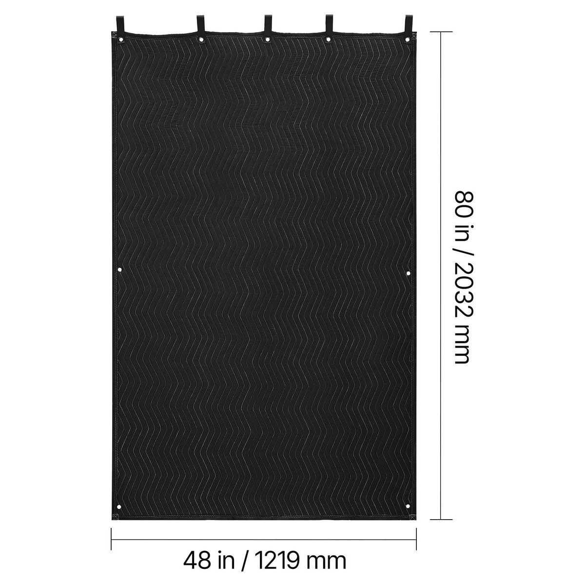 Sound Dampening Blankets, Soundproof Curtains with 80 x 48 in, Soundproof Blanket with Grommets, Studio Grommeted Blanket, for Window, Door, Light Blocker, Music Recording, Black