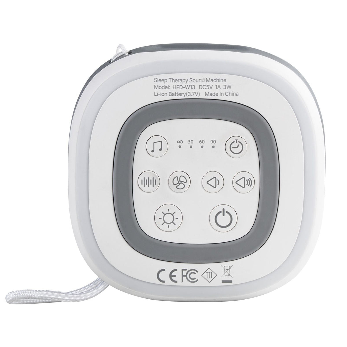 Sound Machine, 21 Soothing Sleep Sounds, 3-in-1 Portable and Hangable White Noise Sound Machine with Auto-Off Timer, Soft Ring Light and Memory Function, for Baby, Adults, Home, Office & Travel
