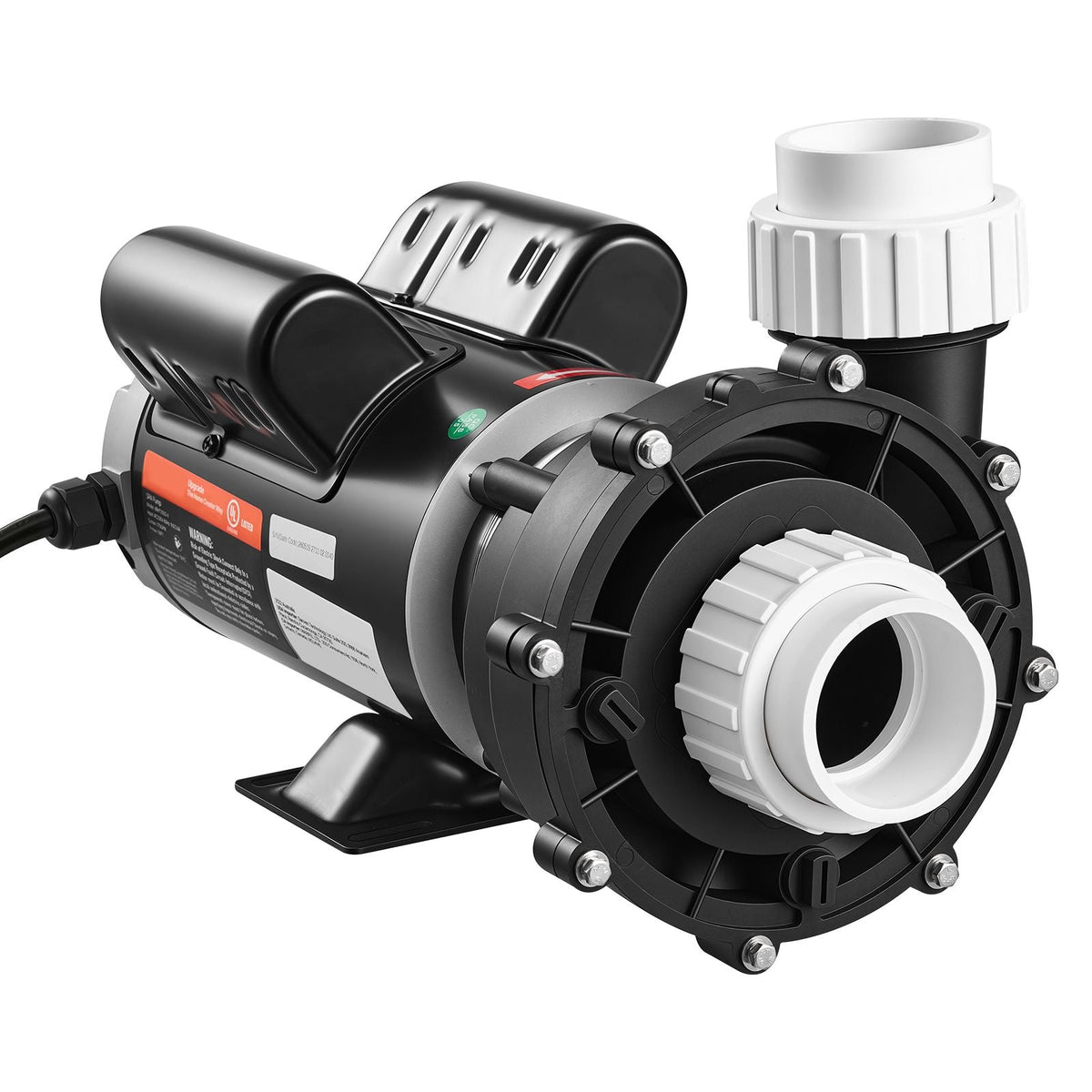 SPA Pump 2.5HP Hot Tub Pump 2 Speed 48 Frame with 1.5" & 2" Port, 230V, 175 GPM High Speed & 66 GPM Low Speed, 90° Rotational Interface, SPA Bath Water Circulation, Compatible with OEM Models