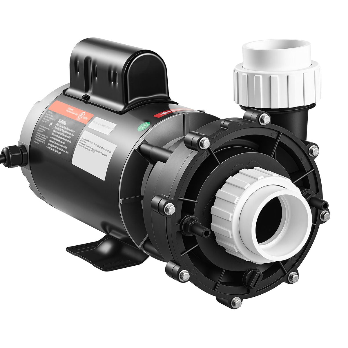 SPA Pump 2HP Hot Tub Pump 2 Speed 56 Frame with 1.5" & 2" Port, 230V, 168 GPM High Speed & 68 GPM Low Speed, 90° Rotational Interface, SPA Bath Water Circulation, Compatible with OEM Models