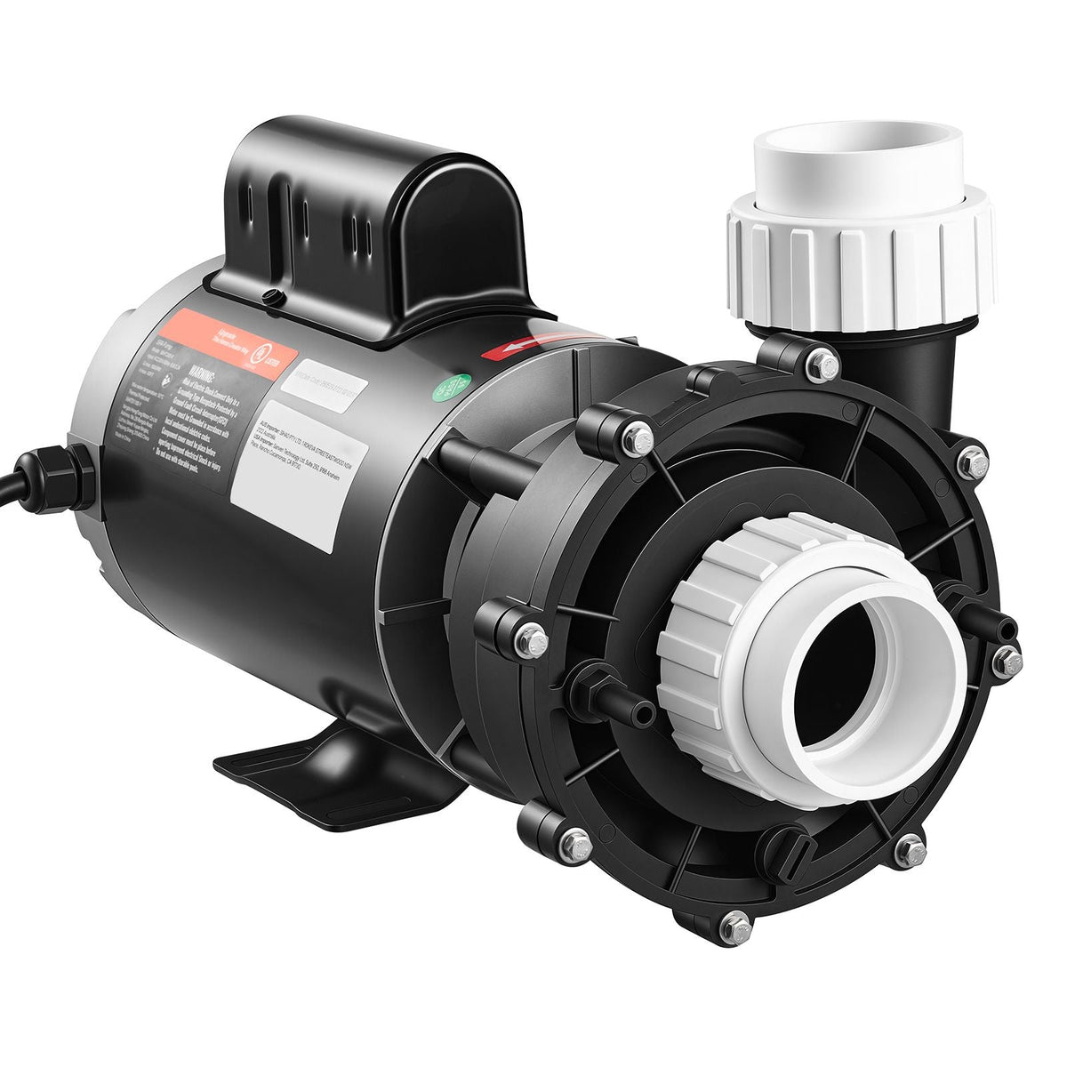 SPA Pump 2HP Hot Tub Pump 2 Speed 56 Frame with 1.5" & 2" Port, 230V, 168 GPM High Speed & 68 GPM Low Speed, 90° Rotational Interface, SPA Bath Water Circulation, Compatible with OEM Models