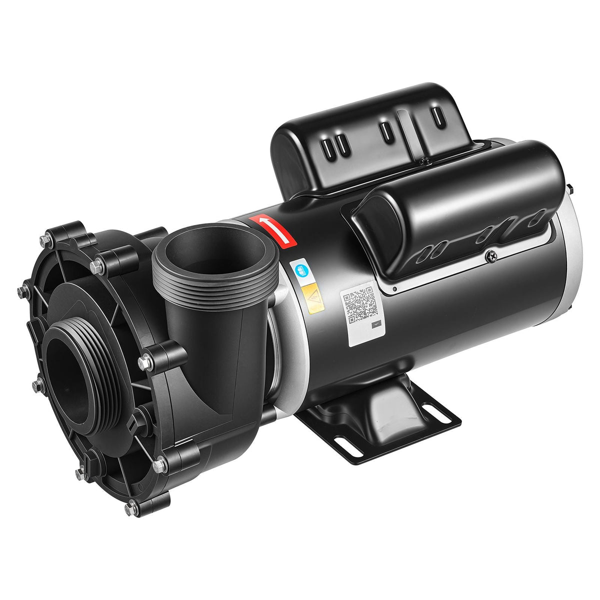 SPA Pump 3HP Hot Tub Pump 2 Speed 48 Frame with 1.5" & 2" Port, 230V, 190 GPM High Speed & 90 GPM Low Speed, 90° Rotational Interface, SPA Bath Water Circulation, Compatible with OEM Models