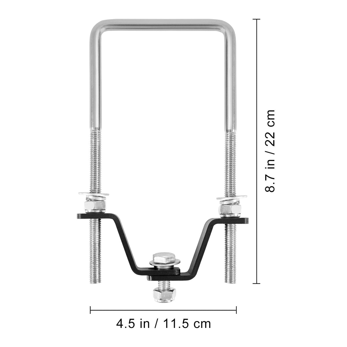 Spare Tire Carrier, U-Bolt Zinc Plated Spare Tire Mount Bracket Side Mount with Lock, 160 lbs Capacity, 4 & 5 Lugs Wheels on 4", 4.5", 5" Bolt Patterns, for Trailer Tongue, Marine Trailer