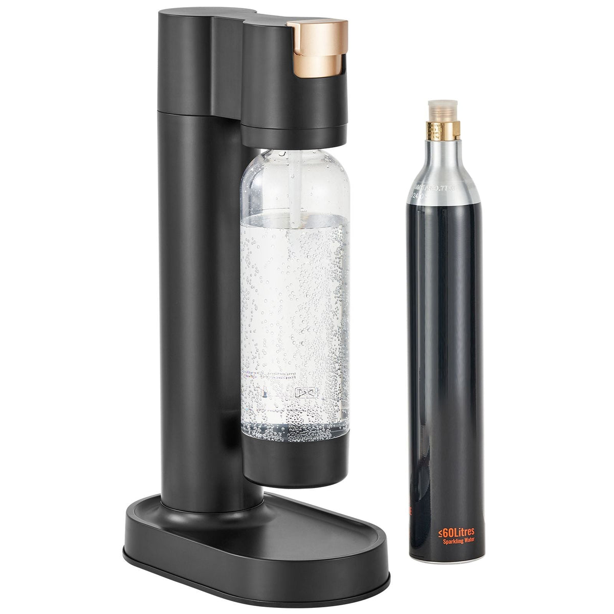 Sparkling Water Maker, Soda Maker Machine for Home Carbonating, Seltzer Water Starter Kit with BPA-free 1L PET Bottle, CO2 Cylinder, Compatible with Mainstream Screw-in 60L CO2 Cylinder