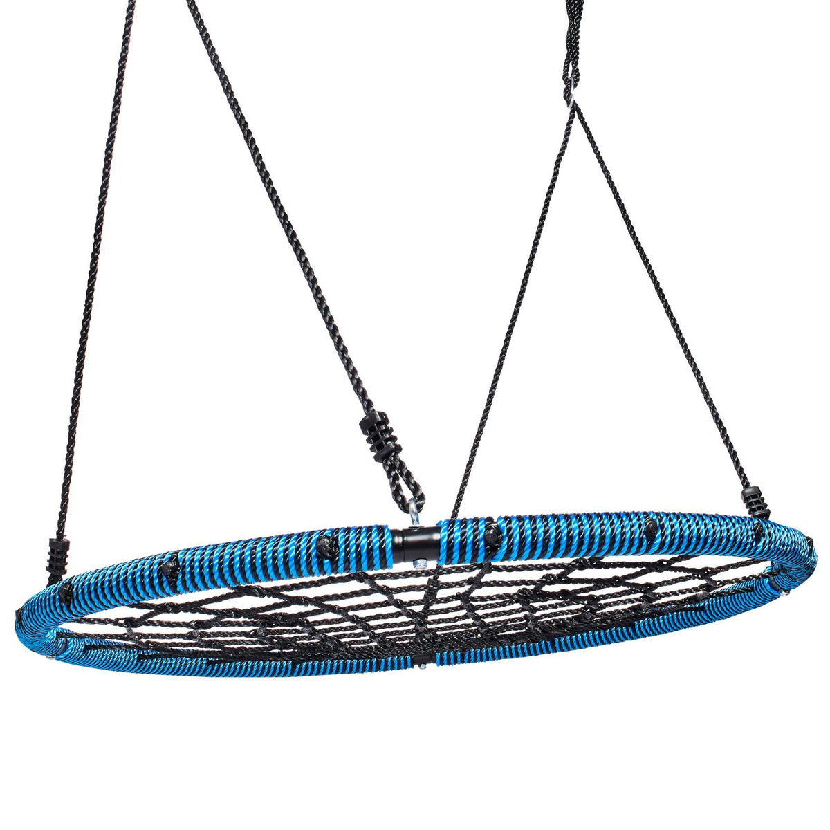 Spider Web Saucer Swing, 40 Inch Round Swings for Kids Outdoor, 750lbs Weight Capacity Saucer Tree Swing, Stable Woven Rope Swing Seat with Tree Hanging Straps and Adjustable Multi-Strand Ropes