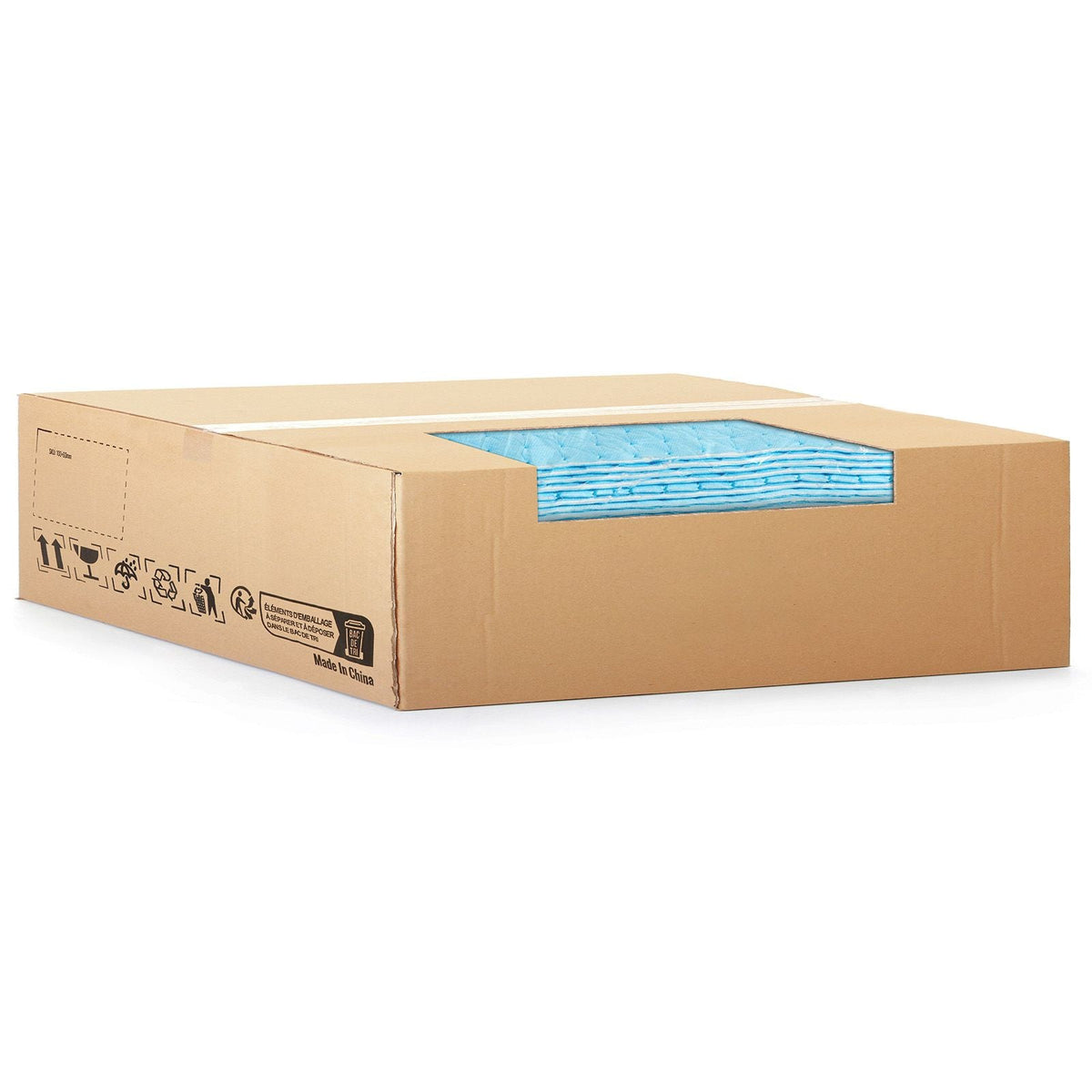 Spill Absorbent Pads, Water Absorbing Mat Pad in Dispenser Box, 6 Gal Capacity, 15" L x19" W Polypropylene Absorbent Pad for Water, 30 pcs per Box